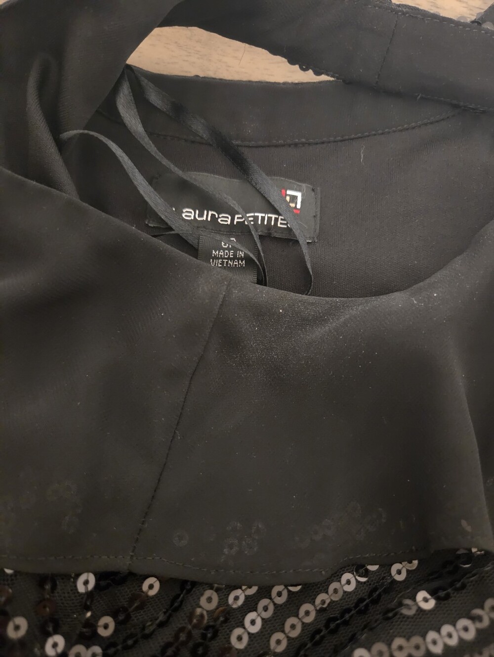 Laura Petites, Black Sequin Layered Party, Cocktail Dress - Women - Picture 5 of 5